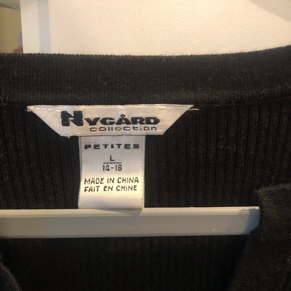 Nygard Black Black short sleeve sweater Size Large - Picture 2 of 4